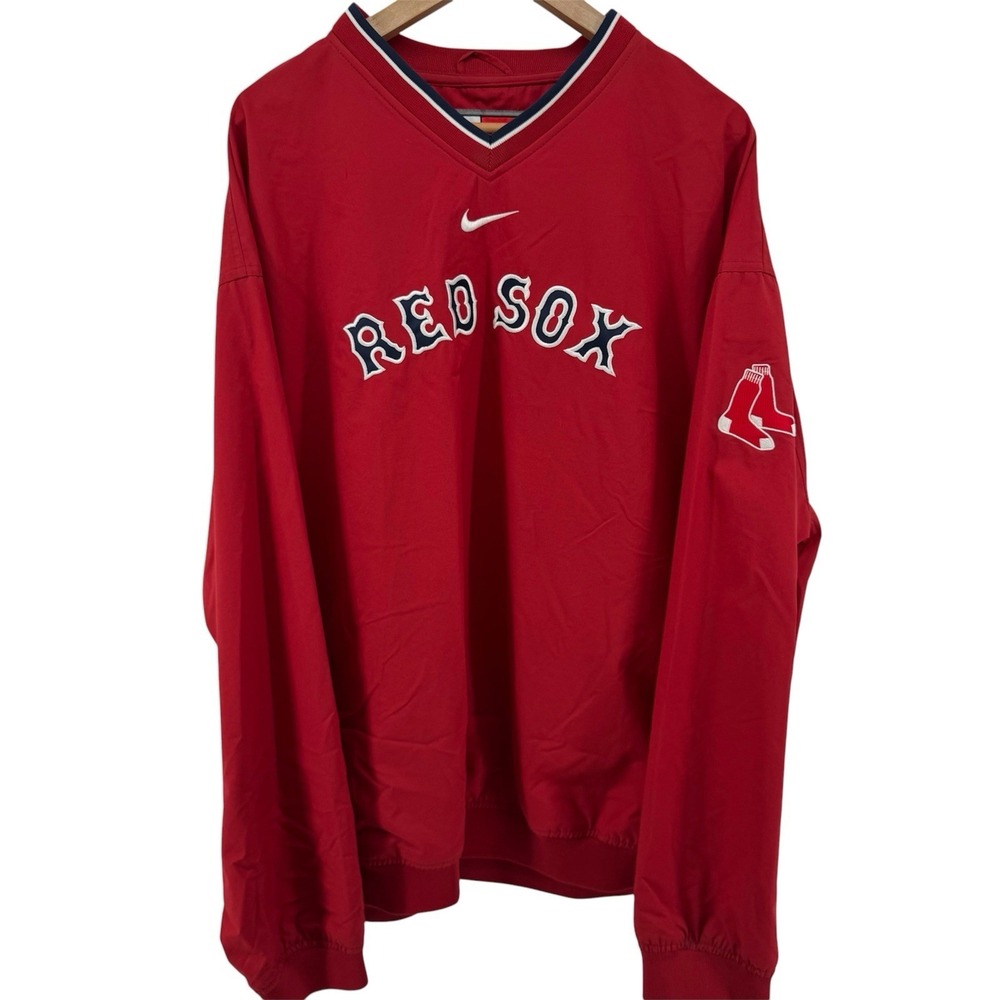 Boston Red Sox Nike Windbreaker Pullover Center Swoosh Men's XXL Y2K Vintage